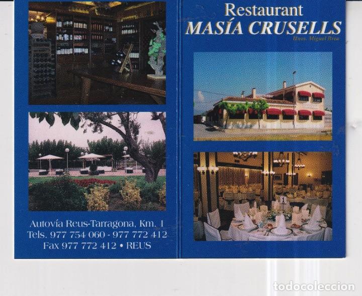 Coleccionismo Calendarios: Calendario de publicidad restaurante mas&iacute;a crusells a&ntilde;o 2008 en esp