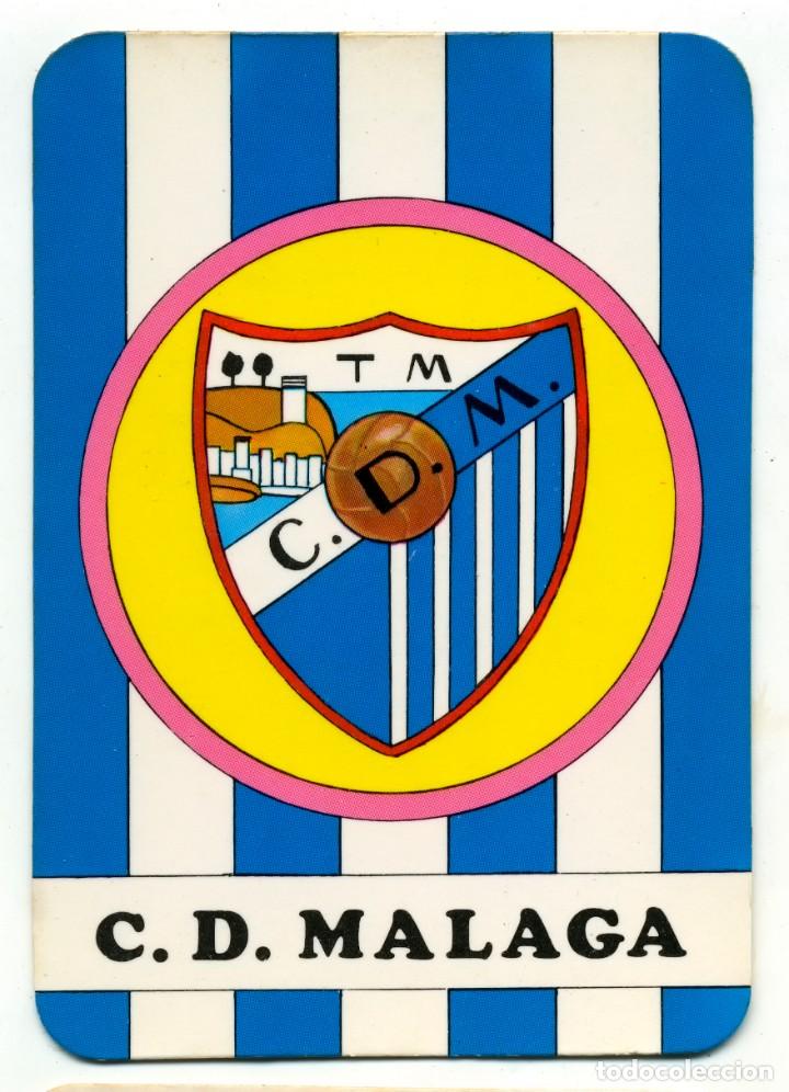 Coleccionismo calendarios: CALENDARIO DE BOLSILLO FUTBOL ESCUDO MALAGA C.F 1974