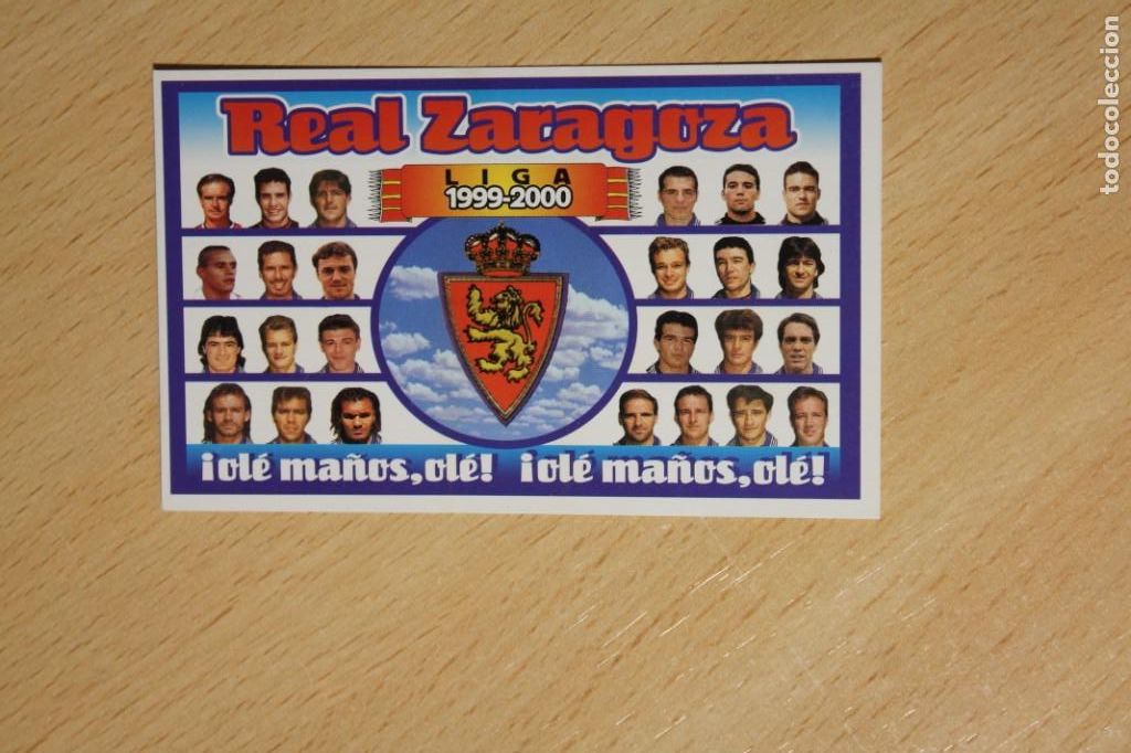 Coleccionismo calendarios: CALENDARIO DE FUTBOL. REAL ZARAGOZA. A&Ntilde;O 2000. LIGA 1999-2000. EQUIPO COMPLETO.