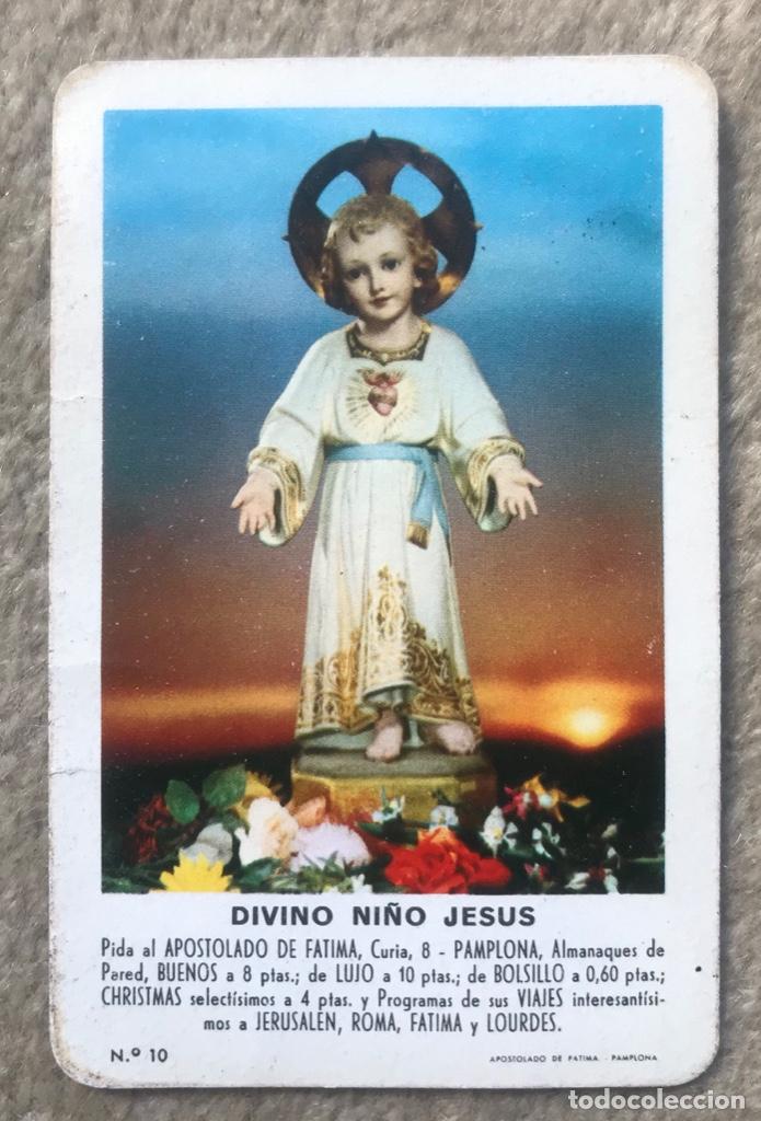 Coleccionismo calendarios: Calendario Fournier A&ntilde;o 1963 - Divino Ni&ntilde;o Jes&uacute;s - Apostolado de Fatima N&deg; 10