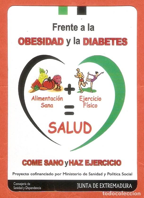 Sammeln von Kalendern: CALENDARIO DE BOLSILLO A&Ntilde;O 2010 MEDICINA - FRENTA A LA OBESIDAD Y LA DIABETES - JUNTA DE EXTREMADURA