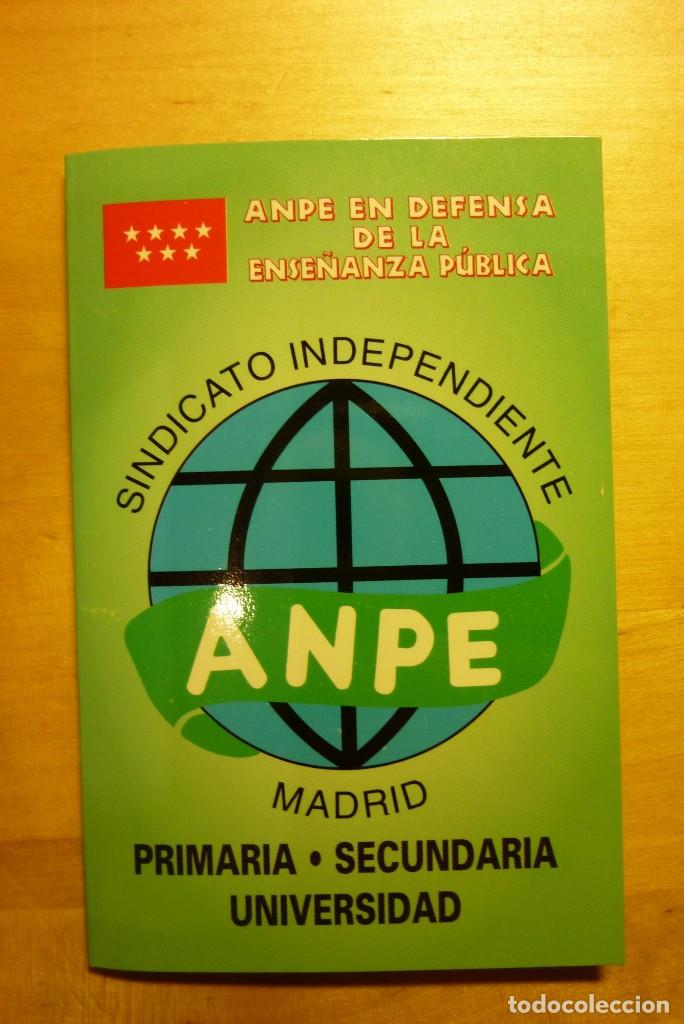 Colecionismo Calend&aacute;rios: Calendario escolar Anpe Sindicato Independiente A&ntilde;o 1999/2000