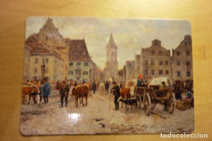 Coleccionismo Calendarios: Calendario Vista del mercado de una ciudad Pintura 1992 Frutos Secos Hnos. Montero Alcal&aacute; de Henares