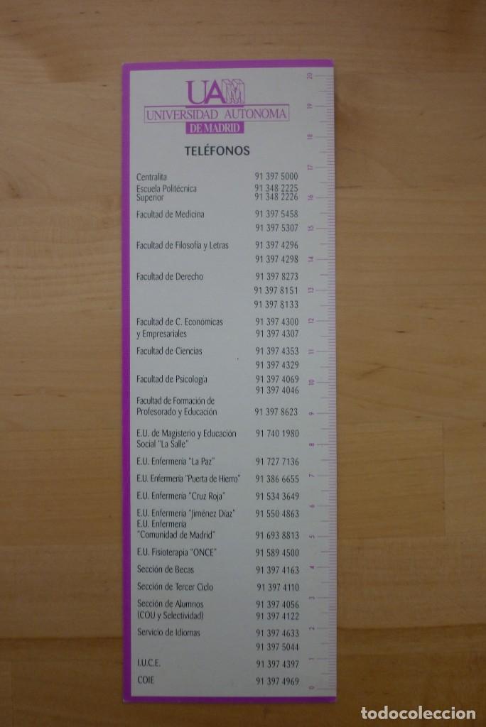 Collezionismo Calendari: Calendario acad&eacute;mico marcalibros UAM Universidad Aut&oacute;noma de Madrid A&ntilde;o 2002/2003
