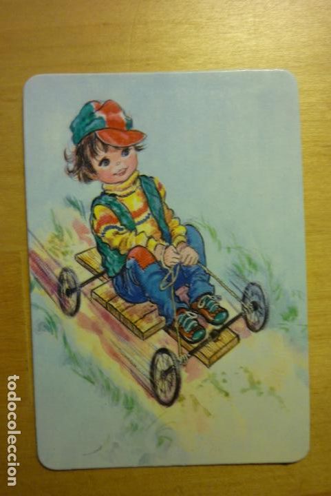 Sammeln von Kalendern: Calendario Dibujo ni&ntilde;o coche A&ntilde;o 1987 Confecciones Torres Alcal&aacute; de Henares
