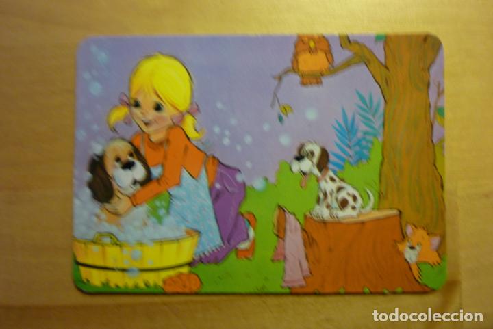 Collectables Calendars: Calendario Dibujo Ni&ntilde;a con animales 1985 Reuni&oacute;n Servicios T&eacute;cnicos Reunidos Alcal&aacute; de Henares