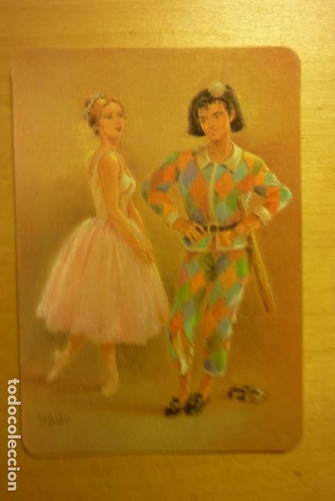 Collectables Calendars: Calendario Dibujo Bailarina y arlequ&iacute;n Carlo Paris 1988 Christy Alcal&aacute; de Henares
