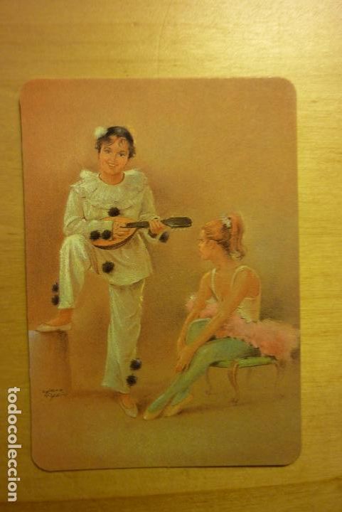 Collectables Calendars: Calendario Dibujo Bailarina y arlequ&iacute;n Carlo Paris 1988 Christy Alcal&aacute; de Henares