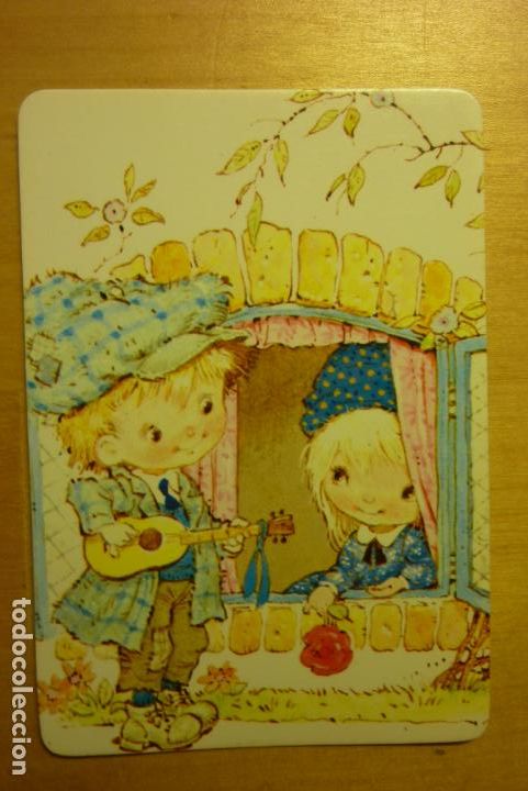 Collectables Calendars: Calendario Dibujo Un ni&ntilde;o rondando a una ni&ntilde;a A&ntilde;o 1986 Confecciones Goyger Alcal&aacute; de Henares
