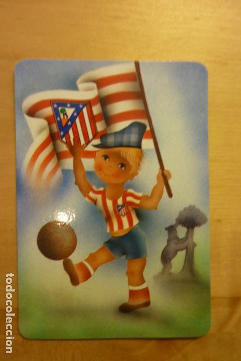 Coleccionismo Calendarios: Calendario Ni&ntilde;o futbolista Atl&eacute;tico de Madrid Oso y madro&ntilde;o F&uacute;tbol A&ntilde;o 1988 Bar El dorado Alcal&aacute;