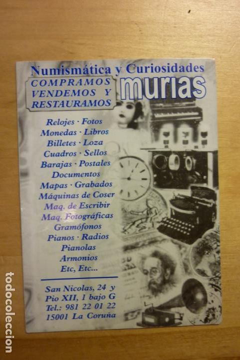 Collectables Calendars: Calendario Murias Numism&aacute;tica y curiosidades A&ntilde;o 2002 La Coru&ntilde;a