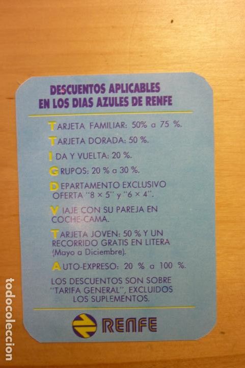Coleccionismo Calendarios: Calendario Renfe D&iacute;as Blancos y azules A&ntilde;o 1987