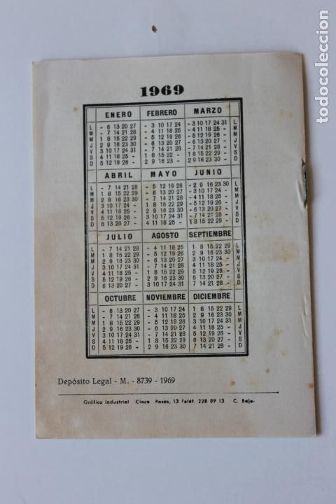 Collectionnisme Calendriers: CALENDARIO PUBLICIDAD ABOGADOS PROCURADORES 1969, MADRID