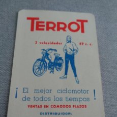 Coleccionismo Calendarios: CALENDARIO MOTO CICLOMOTOR TERROT 1963