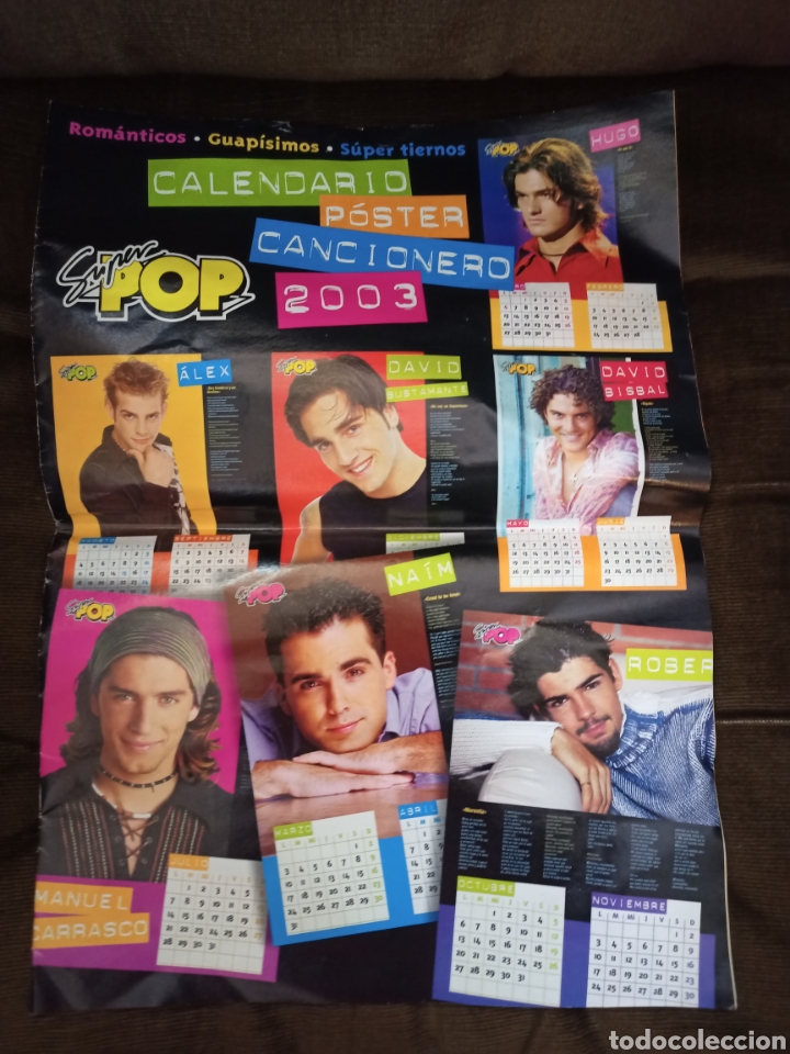 Coleccionismo Calendarios: CALENDARIO POSTER CANCIONERO. A&Ntilde;O 2003. REVISTA SUPER POP