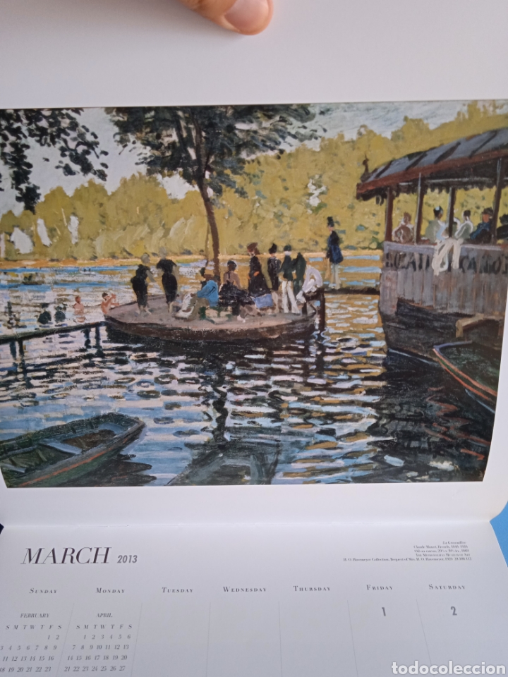 Coleccionismo calendarios: Calendario Impressionism and post - Impressionism. 2013. U.S.A. - Foto 7