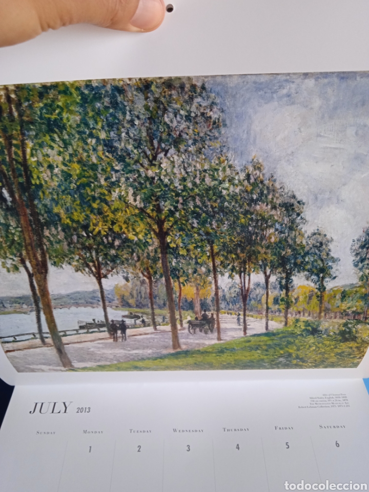Coleccionismo calendarios: Calendario Impressionism and post - Impressionism. 2013. U.S.A. - Foto 11