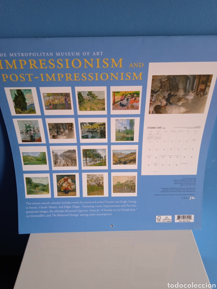 Coleccionismo calendarios: Calendario Impressionism and post - Impressionism. 2013. U.S.A. - Foto 17