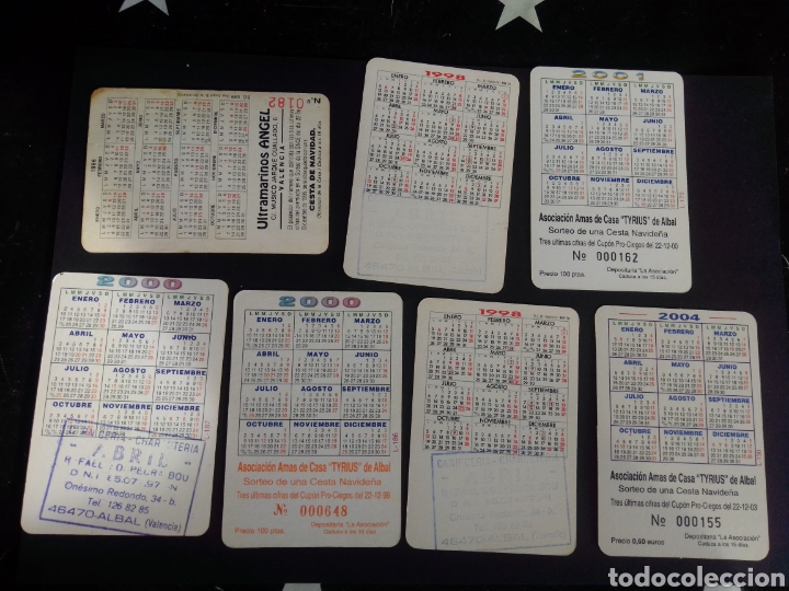Coleccionismo calendarios: LOTE DE 7 CALENDARIOS. TEMA, BODEGONES. - Foto 2