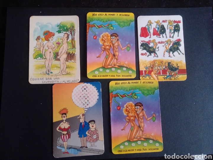 Collezionismo Calendari: LOTE DE 14 CALENDARIOS DE BOLSILLO. TEMA, CHISTES PICANTES.