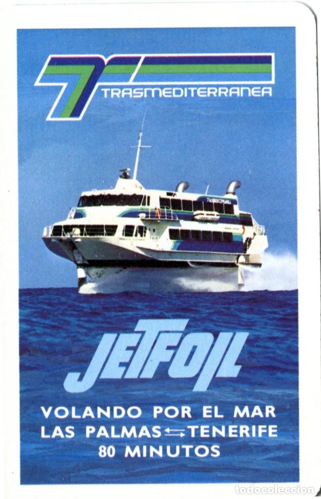 Coleccionismo calendarios: CALENDARIO FOURNIER TRASMEDITERRANEA nuevo : JETFOIL A&Ntilde;O 1985
