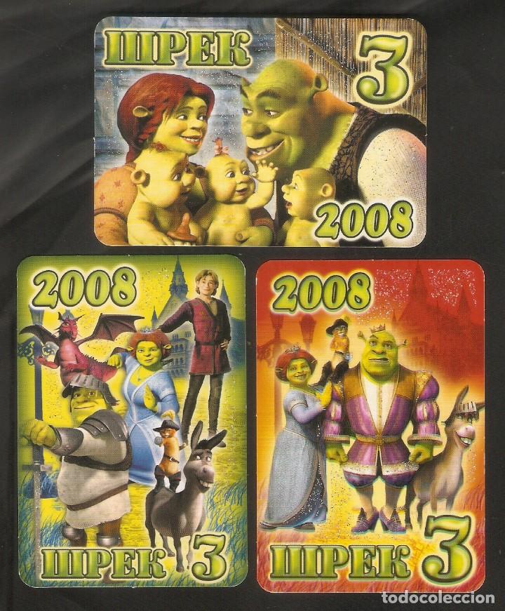 Collezionismo Calendari: 3 CALENDARIOS BOLSILLO BULGARIA A&Ntilde;O 2008 DIBUJOS ANIMADOS - SHERK - VER FOTO REVERSOS