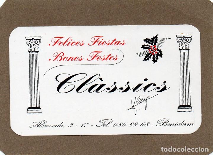 Coleccionismo Calendarios: Calendario de Publicidad 1995 - CLASSICS - BENIDORM