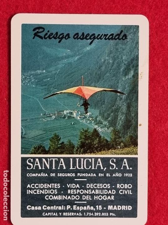Coleccionismo Calendarios: CALENDARIO FOURNIER PUBLICIDAD SEGUROS SANTA LUCIA 1980 ORIGINAL CAL10964