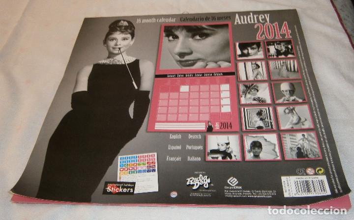 Coleccionismo Calendarios: calendario 16 meses de Audrey Hepburn con fotografias en blanco y negro