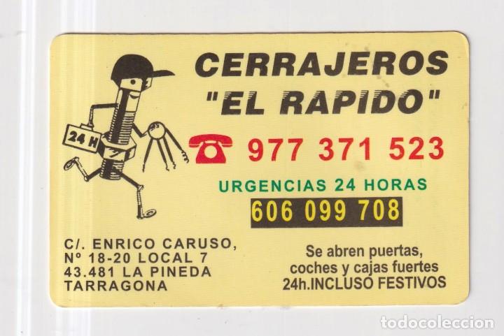 Colecionismo Calend&aacute;rios: CALENDARIO DEL A&Ntilde;O 2002 EN PUBLICIDAD DE CERRAJEROS EL RAPIDO TARRAGONA EN ESP
