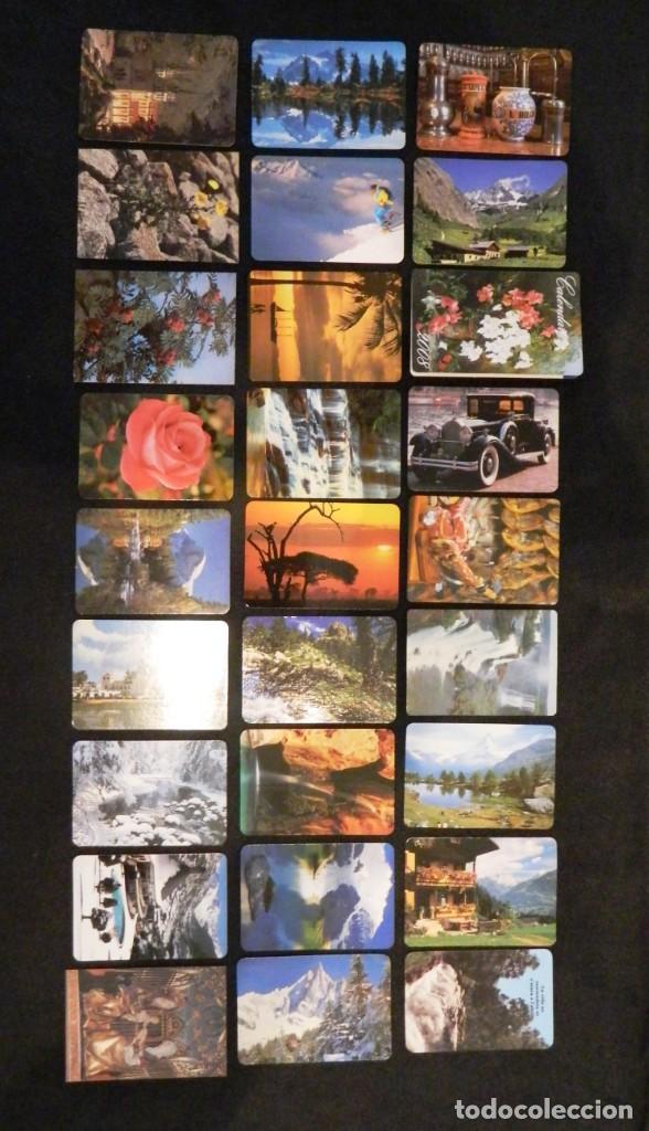 Coleccionismo calendarios: Conjunto de 27 calendarios de bolsillo. Paisajes y varios