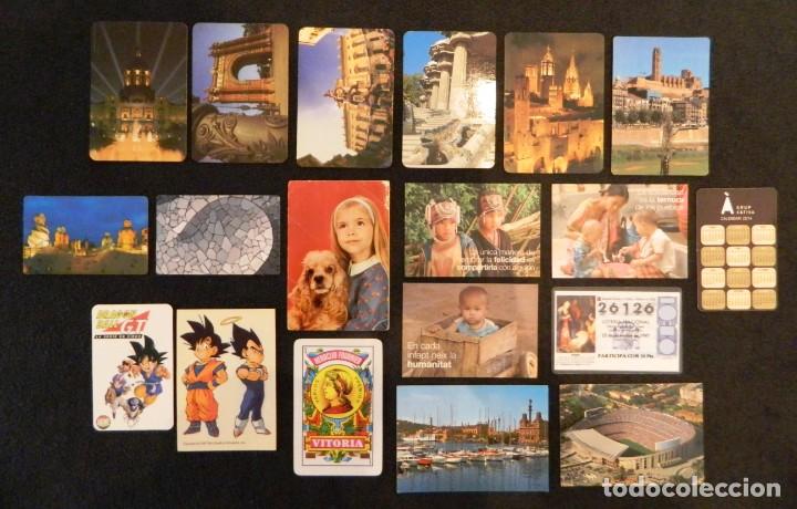 Coleccionismo calendarios: Conjunto de 19 calendarios de bolsillo. Barcelona, Dragon Ball y varios