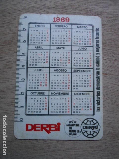 Coleccionismo calendarios: CALENDARIO DERBI 1969 - Foto 2