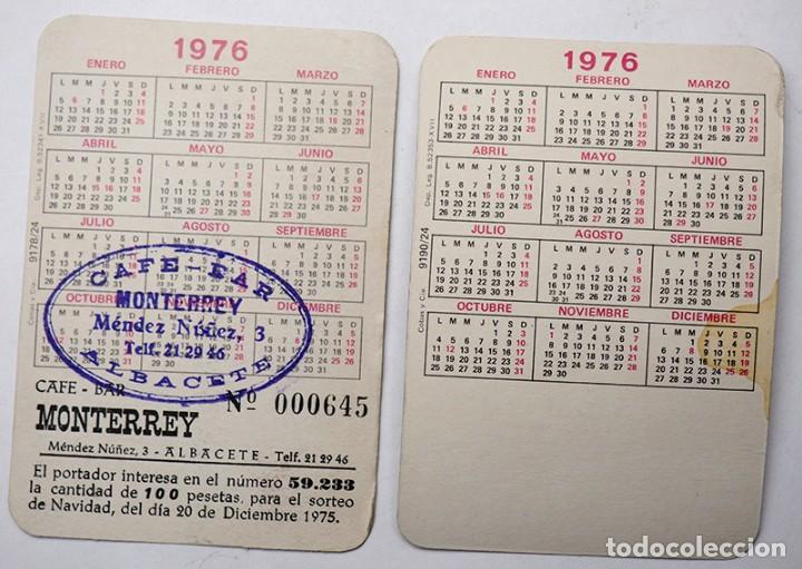 Coleccionismo calendarios: 2 calendarios de bolsillo pin up 1976 - Foto 2