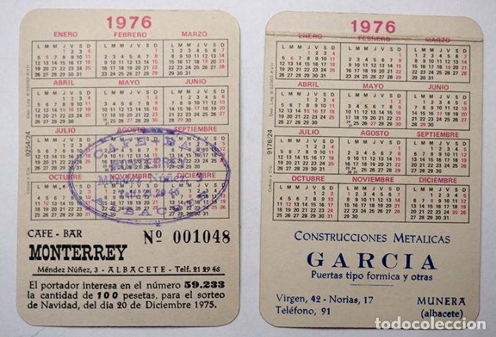 Coleccionismo calendarios: 2 calendarios de bolsillo pin up 1976 - Foto 2
