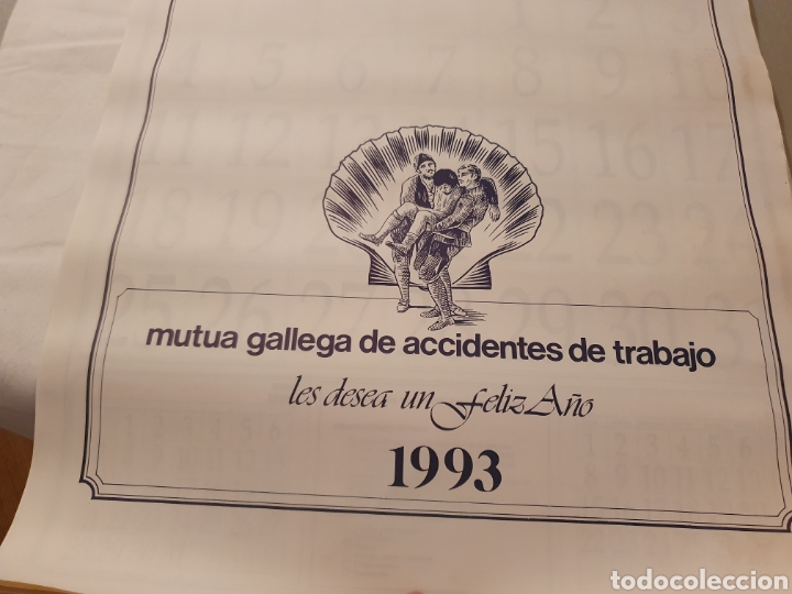 Coleccionismo Calendarios: Calendario de pared 1993 Mutua Gallega