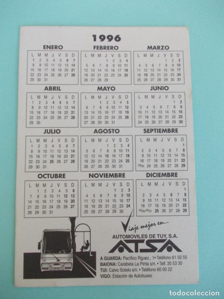 Coleccionismo calendarios: Calendario autocares Atsa horarios 1996