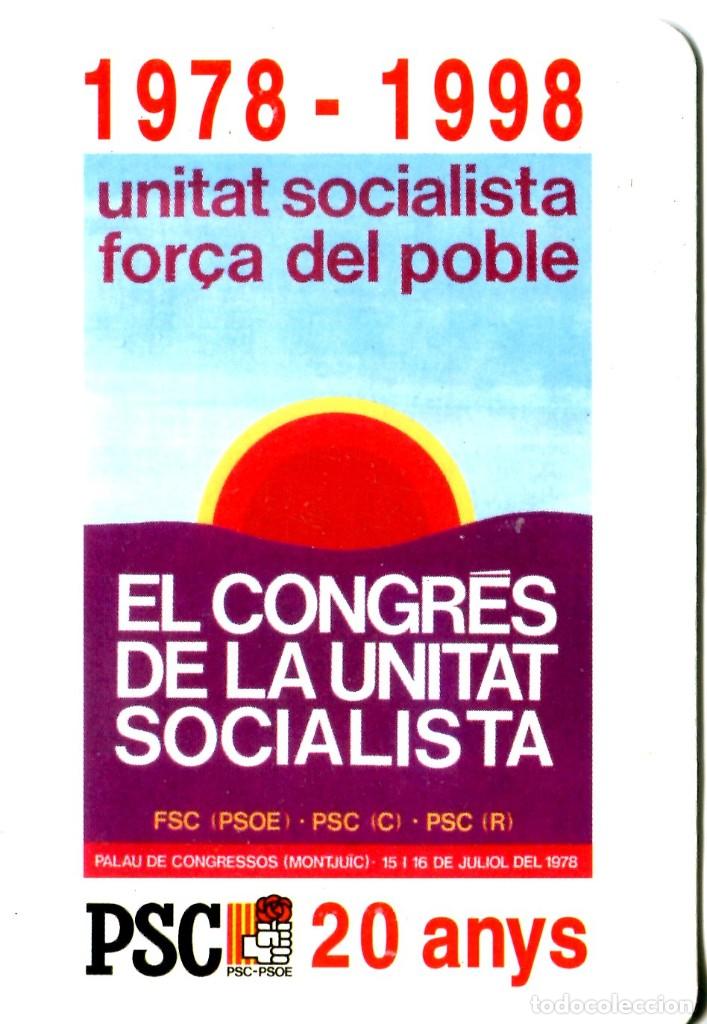 Colecionismo Calend&aacute;rios: CALENDARIO BOLSILLO POLITICO. PSC (PARTIDO SOCIALISTA CATALAN) 1998