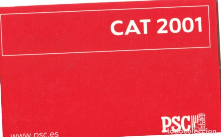 Colecionismo Calend&aacute;rios: Calendario Politico PSC PSOE - Partido Socialista de Catalunya. A&ntilde;o 2001
