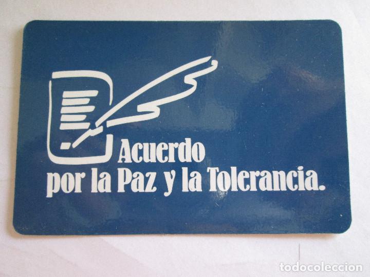 Coleccionismo Calendarios: CALENDARIO DE BOLSILLO - 1989 - COMISION POR LA PAZ Y LA TOLERANCIA