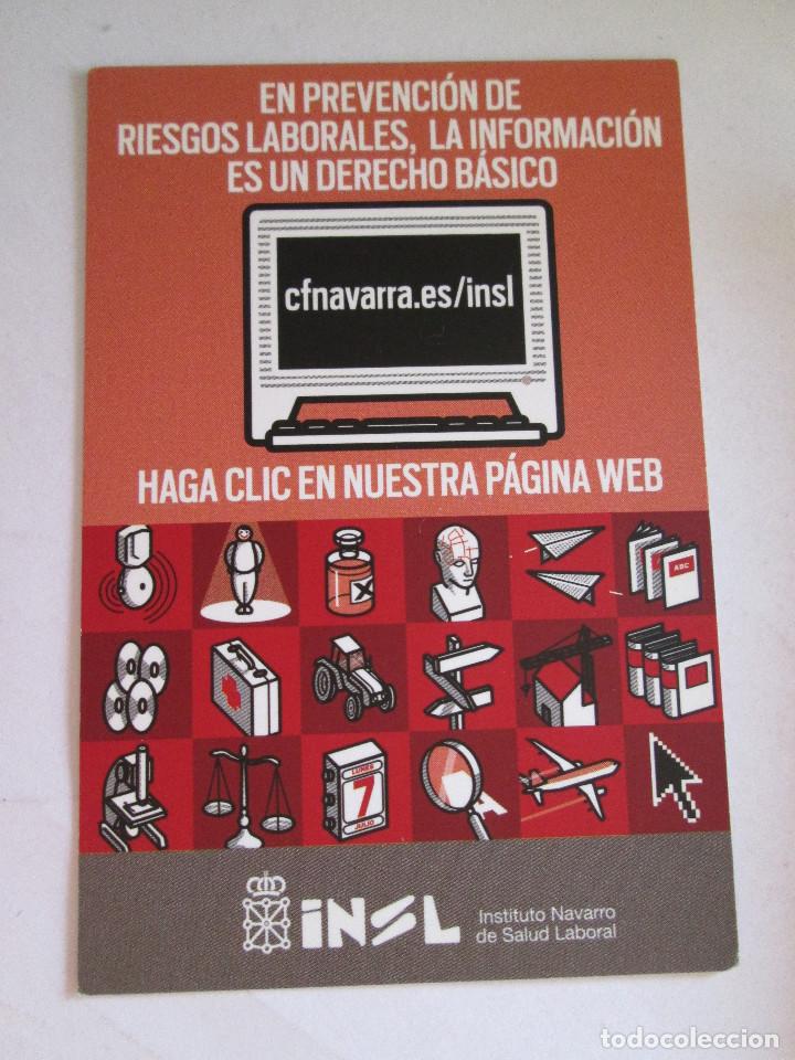 Colecionismo Calend&aacute;rios: CALENDARIO DE BOLSILLO - - 2008 - INSTITUTO NAVARRO DE SALUD LABORAL