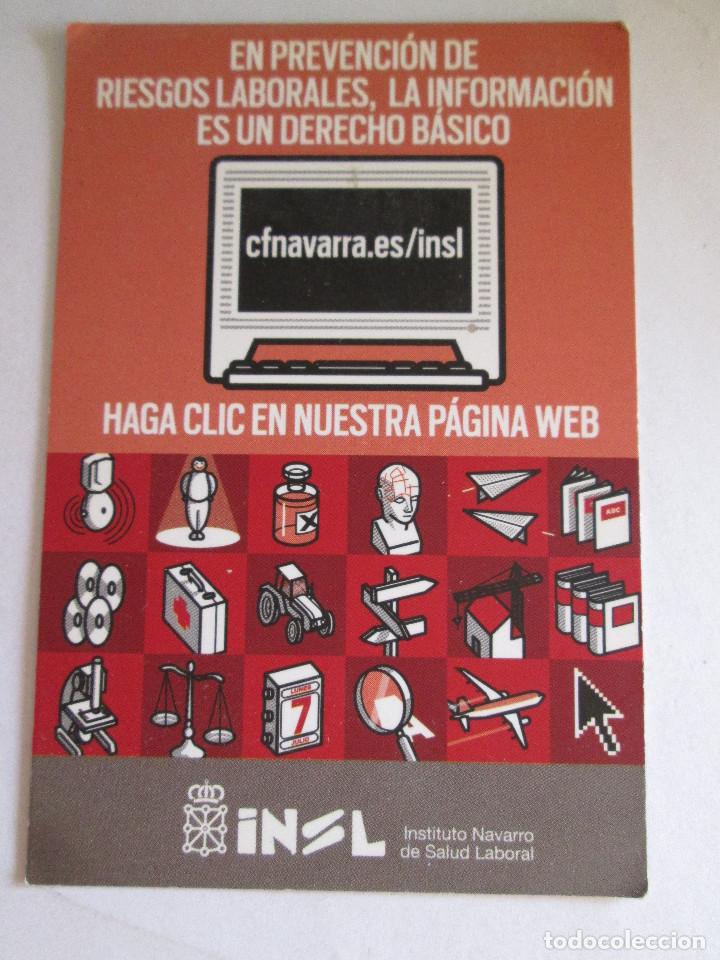 Colecionismo Calend&aacute;rios: CALENDARIO DE BOLSILLO - - 2008 - INSTITUTO NAVARRO DE SALUD LABORAL