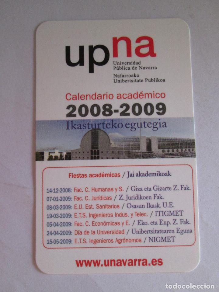 Collectionnisme Calendriers: CALENDARIO DE BOLSILLO - - 2008 - 2009 - UPNA UNIVERSIDAD PUBLICA DE NAVARRA
