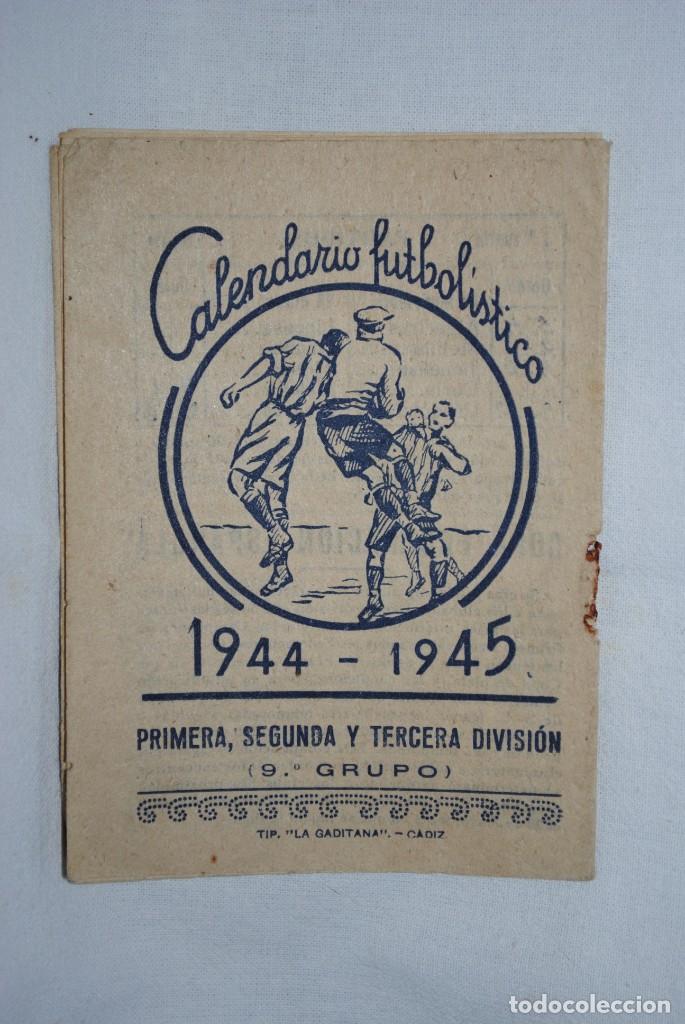 Coleccionismo calendarios: CALENDARIO FUTBOLISTICO , 1944 - 1945