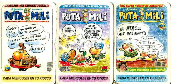 Coleccionismo calendarios: 3 CALENDARIOS PUBLICITARIO - REVISTA EL JUEVES - PUTA MILI A&Ntilde;O 1994