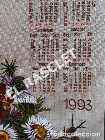Coleccionismo Calendarios: ANTIGUO CALENDARIO DE ROPA AÑO 1993 PARA COLGAR DE MEDIDAS 64 X 36 EN PERFECTO ESTADO - Foto 3 - 280191958