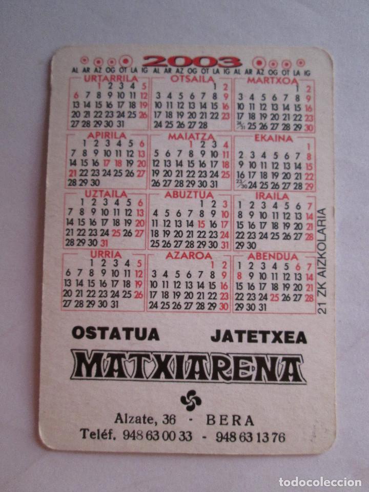 Coleccionismo calendarios: CALENDARIO DE BOLSILLO - 2003 - AIZKOLARI - Foto 2