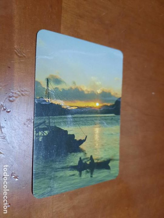 Coleccionismo Calendarios: PAISAJE. DOS BARCAS EN UN RIO. ALMANAQUE DE BOLSILLO 1984. ESCRITO LOTER&Iacute;A DETR&Aacute;S. DIFICIL