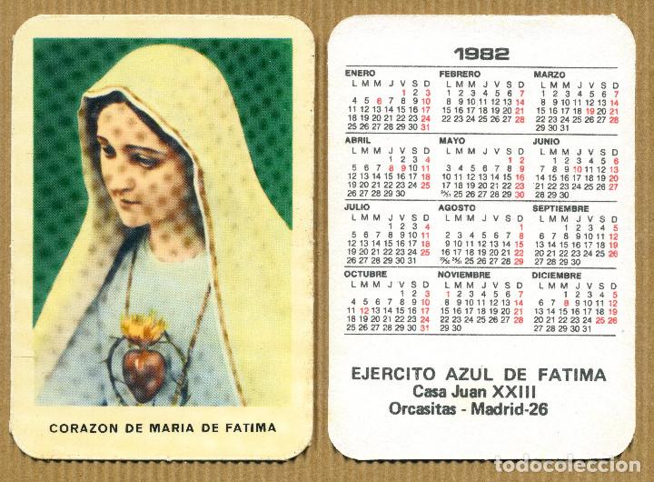 Coleccionismo calendarios: CALENDARIOS BOLSILLO - EJERCITO AZUL DE FATIMA MADRID 1982 - Foto 1