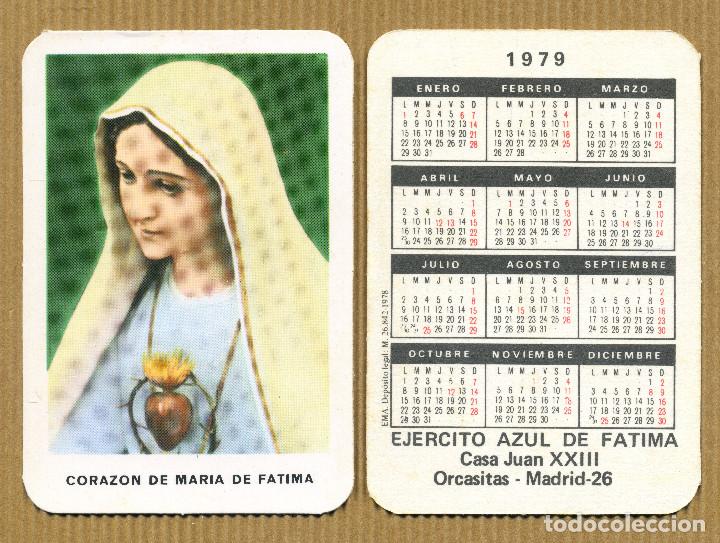 Coleccionismo Calendarios: CALENDARIOS BOLSILLO - EJERCITO AZUL DE FATIMA MADRID 1979